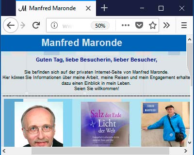 Homepage Manfred Maronde im Firefox-Browser