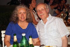 Claudia und Manfred in Biograd (Kroatien) beim Feiern