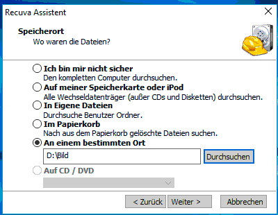 Daten-Retter Piriform Recuva