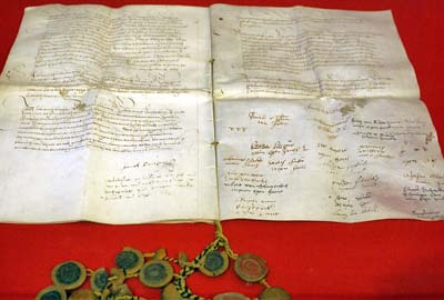 Kreismuseum Ratzeburg, Urkunde der Union der Ritter- und Landschaft von 1585